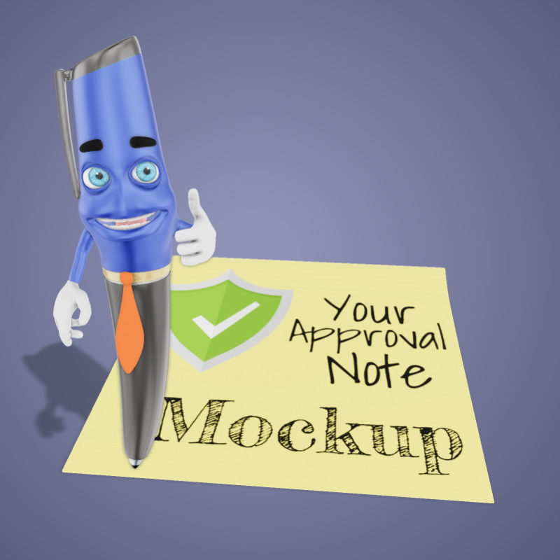 High-resolution customizable clipart of 3D Business Pen Thumbs Up- Customizable Mockup, designed for environmental education decks, outdoor recreation marketing, and conservation awareness campaigns.