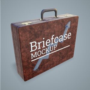 3D Briefcase -  Mockup Customizable PowerPoint clipart graphic preview.