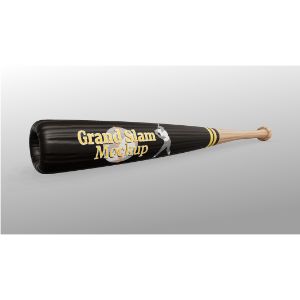 3D Baseball Bat -  Mockup Customizable PowerPoint clipart graphic preview.