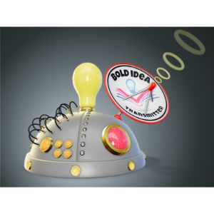 3D Thinking Cap -  Mockup Customizable PowerPoint clipart graphic preview.