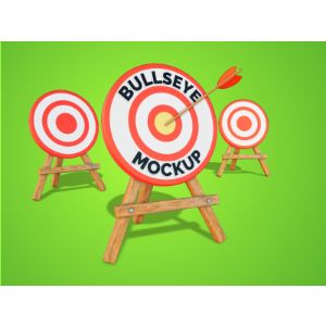 3D Standout Target -  Mockup Customizable PowerPoint clipart graphic preview.