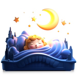 Sleepy Dreams Icon PowerPoint clipart graphic preview.