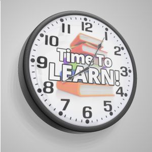 3D Wall Clock  -  Mockup Customizable PowerPoint clipart graphic preview.