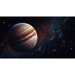 Planet Jupiter PowerPoint clipart graphic preview.