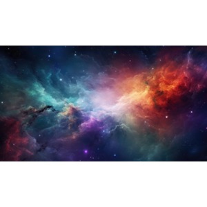 Colorful Nebula PowerPoint clipart graphic preview.