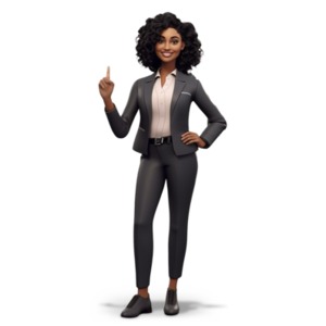 Businesswoman : Conveying Success and Leadership PowerPoint clipart graphic preview.
