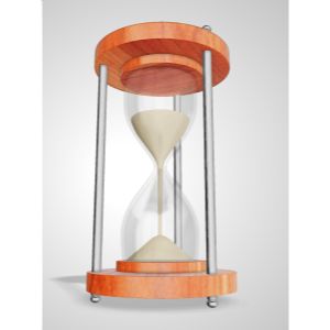 3D Hourglass Customizable PowerPoint clipart graphic preview.