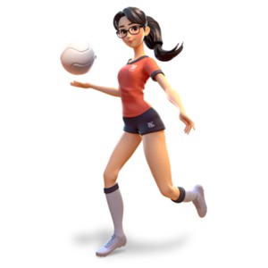 Young Girl Volleyball PowerPoint clipart graphic preview.