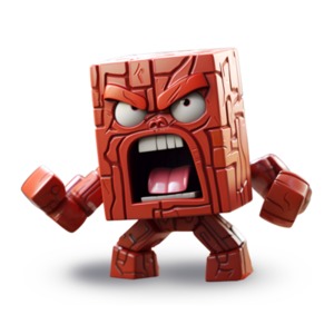 Angry Toy PowerPoint clipart graphic preview.