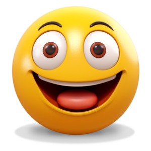 Beaming Happy Smile Emoji PowerPoint clipart graphic preview.