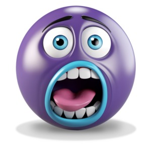 Frightened Emoji PowerPoint clipart graphic preview.