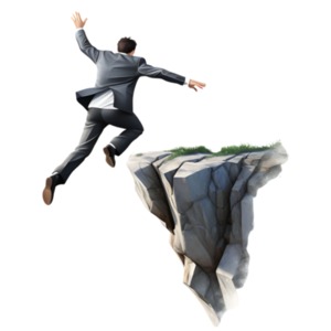 Leap of Faith PowerPoint clipart graphic preview.