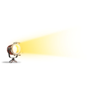 Bright Spotlight PowerPoint clipart graphic preview.