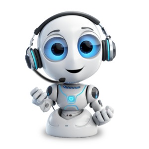 Customer Service Robot PowerPoint clipart graphic preview.