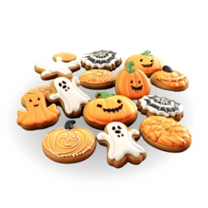 Halloween Cookies PowerPoint clipart graphic preview.