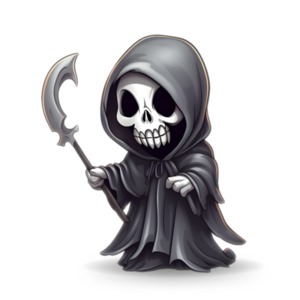 Grim Reaper  Illustration PowerPoint clipart graphic preview.