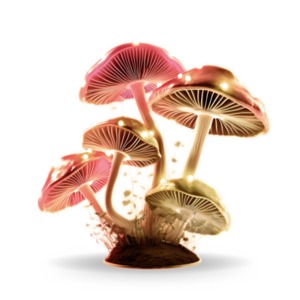 Mushroom Fungi Power PowerPoint clipart graphic preview.