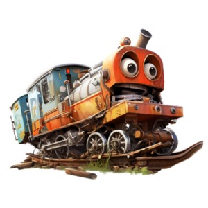 Train Wreck Idiom PowerPoint clipart graphic preview.