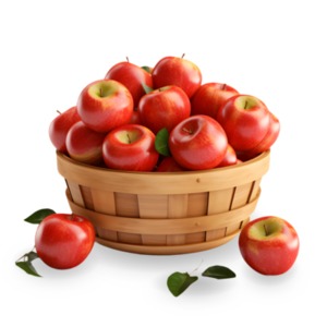 Apple Basket PowerPoint clipart graphic preview.