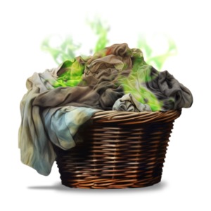 Dirty Laundry Illustration PowerPoint clipart graphic preview.