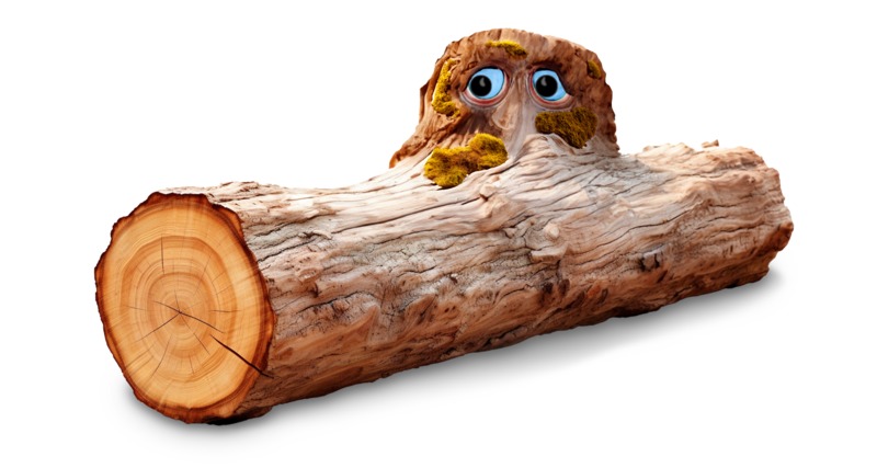 High-resolution clipart illustration of An idiom "Bump on a Log" Illustration, designed for creative multimedia presentations, dynamic visual storytelling, and professional content design.