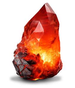 Mystical Glowing Crystal PowerPoint clipart graphic preview.