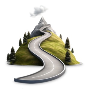 An Uphill Climb  Idiom PowerPoint clipart graphic preview.