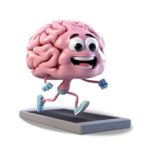 Exercising the Brain PowerPoint clipart graphic preview.