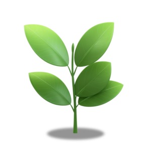 A Green Sapling PowerPoint clipart graphic preview.