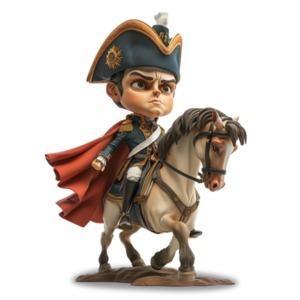 Napoleon on Horseback PowerPoint clipart graphic preview.