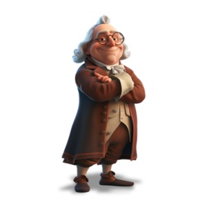 Benjamin Franklin  Image PowerPoint clipart graphic preview.