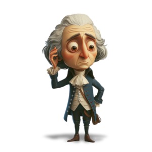A Disappointed Founding Father PowerPoint clipart graphic preview.