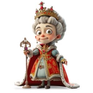 Royal Queen  Illustration PowerPoint clipart graphic preview.