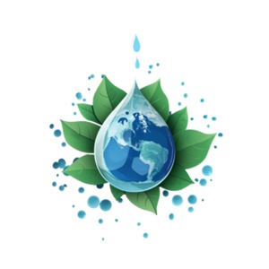 Ecosystem Water Drop Illustration PowerPoint clipart graphic preview.
