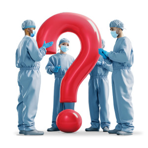 Medical Team Question Discussion PowerPoint clipart graphic preview.