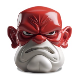 Disgruntled Angry Face  Image PowerPoint clipart graphic preview.