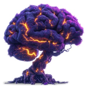 Brain Tree Neurons PowerPoint clipart graphic preview.