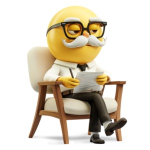 Therapist Emoji Character PowerPoint clipart graphic preview.