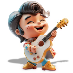 Young Elvis Performing PowerPoint clipart graphic preview.
