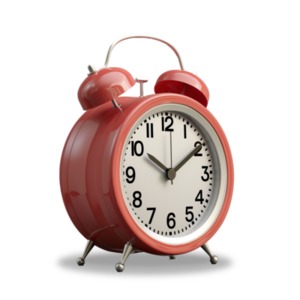 Red Alarm Clock PowerPoint clipart graphic preview.