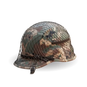 Combat Military Helmet PowerPoint clipart graphic preview.