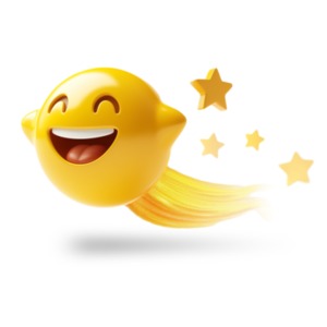 Shooting Star Emoji PowerPoint clipart graphic preview.