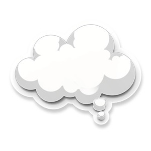 Classic Thought Bubble PowerPoint clipart graphic preview.