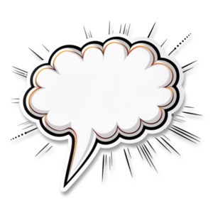 Shouting Speech Bubble PowerPoint clipart graphic preview.