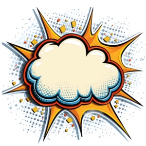 Cartoon Exclamation Speech Bubble PowerPoint clipart graphic preview.