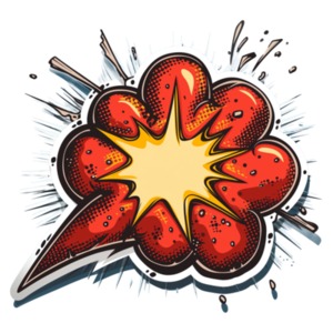 Speech Bubble Bang - Message Alert PowerPoint clipart graphic preview.