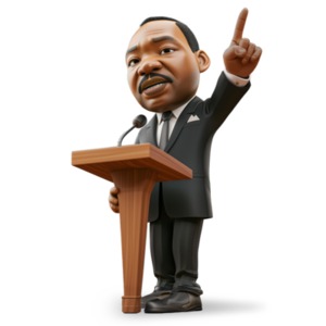 Martin Luther King Junior Speech PowerPoint clipart graphic preview.