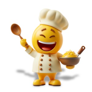 Happy Chef Emoji PowerPoint clipart graphic preview.