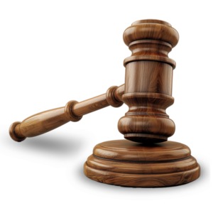 Judge's Gavel PowerPoint clipart graphic preview.