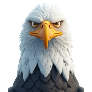 Bald Eagle Head PowerPoint clipart graphic preview.